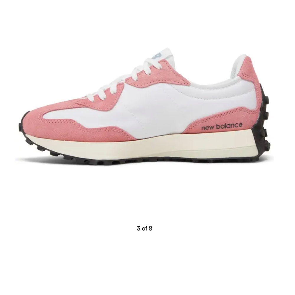 New Balance Pink and White Sneakers